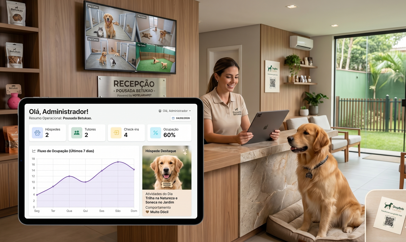 Interface do sistema HotelariaPet
